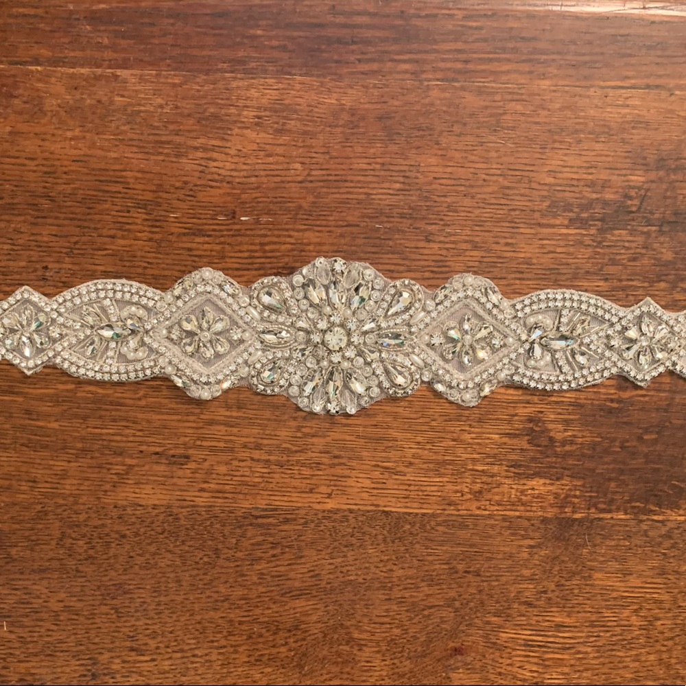 Rhinestone and Pearl Bridal Sash